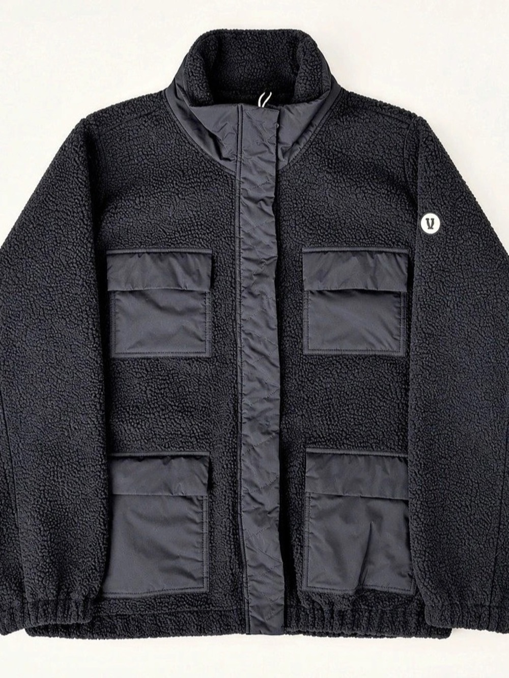 vuori Utility Sherpa Jacket Black Fleece Jacket Size XL